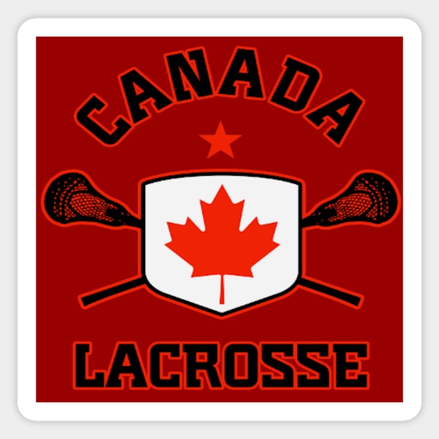 Canada lacrosse red background Sticker by euror-design